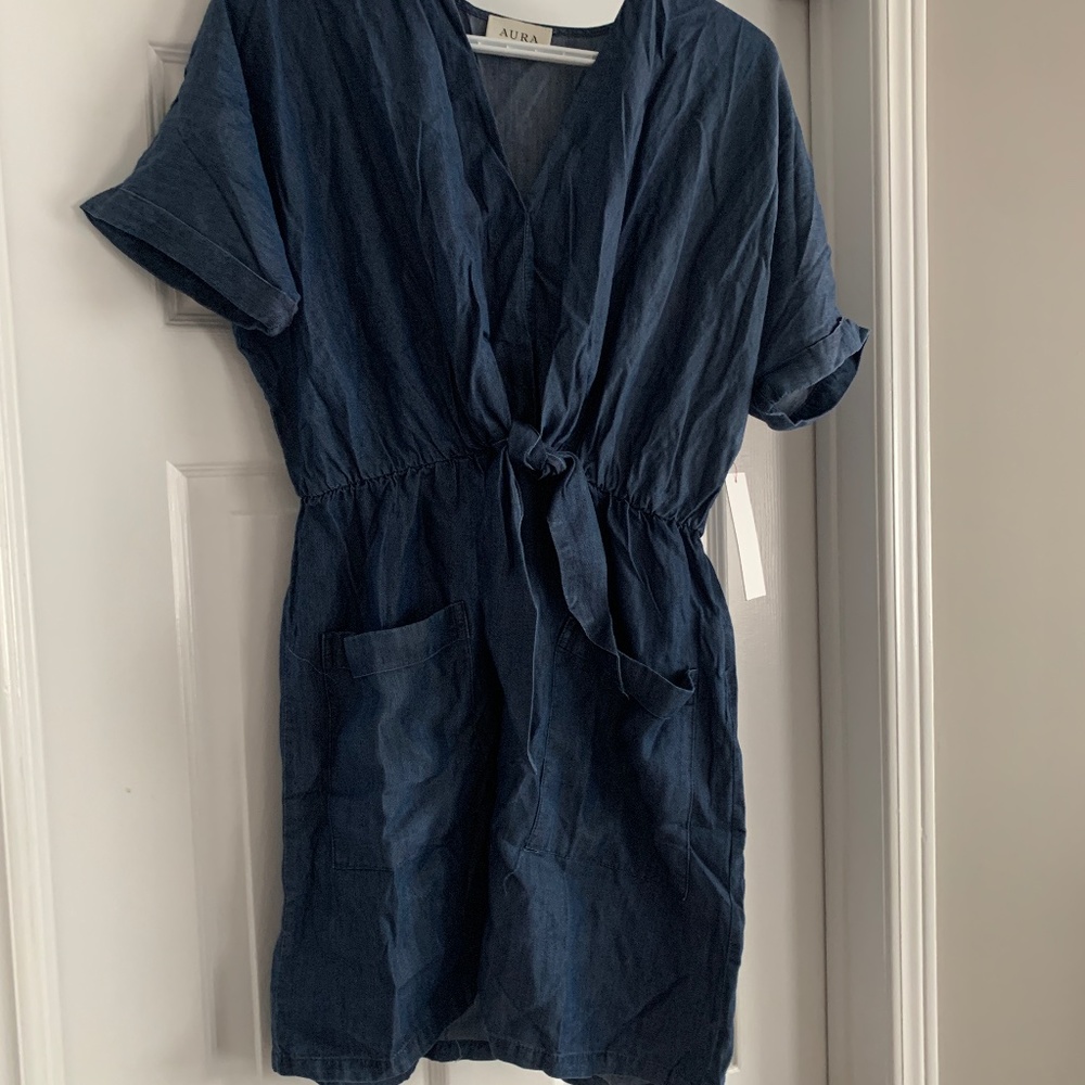 Denim tie front dress from Red Dress